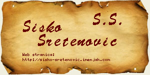 Sisko Sretenović vizit kartica